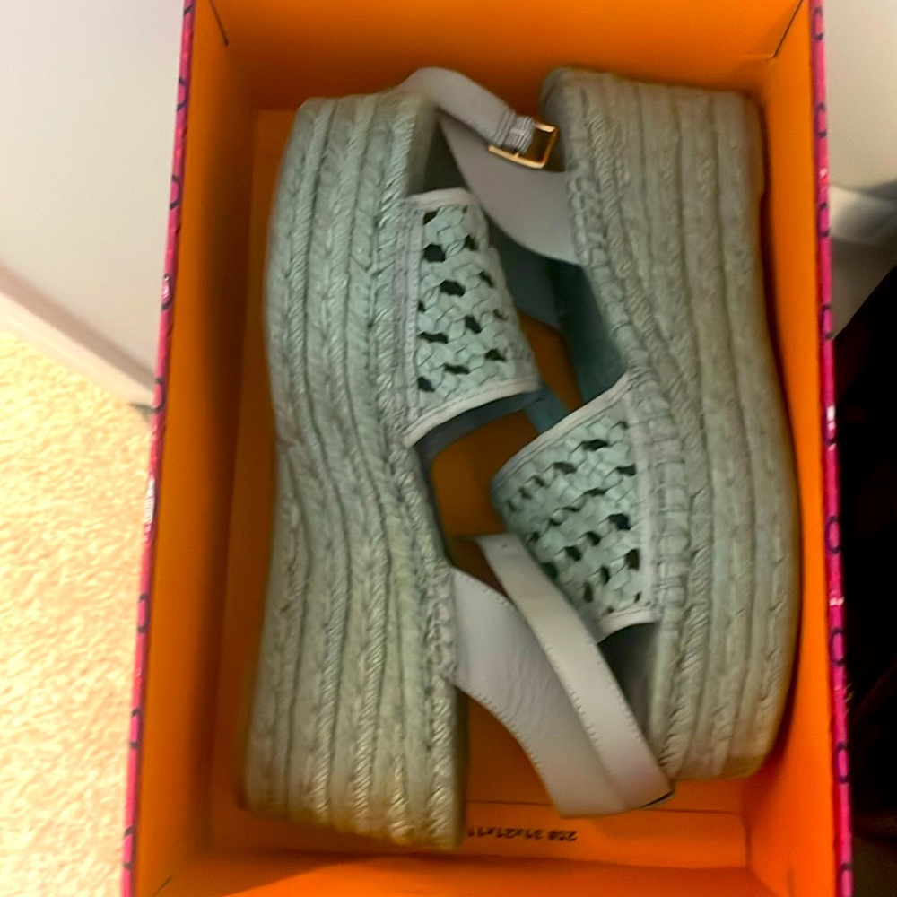 Tory Burch woven flat form espadrille